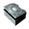 Retro Carved Pattern Ring Box Alloys Jewelry Box Ring Display Box; 2.55 by 2.1''