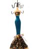 Creative Jewelry Rack/ Jewelry Box Princess Style; Blue Court Fishtail Skirt