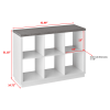 6-Cube Organizer, White with Faux Concrete Top