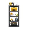 5-Tier Adjustable Metal Shelving Unit, Heavy Duty Shelving Utility Rack for garage Basement Kitchen Pantry Closet 31.5"W x 15.7"D x 63"H