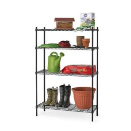 Dark Bronze 4-Tier Wire Shelving Unit (36"W x 54"H x 14"D)