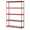 Red 5-Tier Heavy Duty Steel Garage Storage Shelving Unit (48"W x 78"H x 24"D)