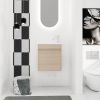 Wall Mounted Bathroom Vanity With Sink 17 Inch For Small Bathroom-BVC03216AWO