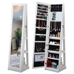 Full Length Mirror 360Â° Swivel Jewelry Cabinet