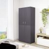 Shoe Cabinet Gray 31.5"x15.4"x70.1" Engineered Wood