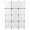 12-Cube Storage Shelf Cube Shelving Bookcase Bookshelf Organizing Closet Toy Organizer Cabinet White Color YF