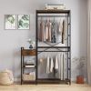 Independent wardrobe manager; clothes rack; multiple storage racksLarge Heavy Duty Clothing Storage Shelving Unit for Bedroom Laundry Room; Brown