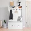 Independent wardrobe manager; with clothes hook; multiple storage racks; bedroom; porch wardrobe storage rack; white