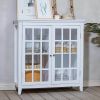 36 inch Accent Cabinet; Multipurpose Cabinet with 2 Open Doors ; white