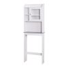 Modern Over The Toilet Space Saver Organization Wood Storage Cabinet for Home;  Bathroom -White