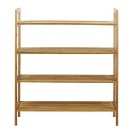 Oceanstar 4-Tier Bamboo Shoe Rack, Natural