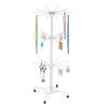 3-Tier Metal Jewelry Rack 30-Hook Necklaces Bracelets Display Stand Organizer Spinning Tower Holder