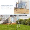 Foldable Steel Clothes Drying Rack with 4 Universal Wheels for Laundry