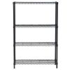 4-Layer Plastic Coated Iron Shelf 140*90*35 Black