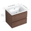 24" Bathroom Vanity With Gel Basin Top(G-BVB01924BNO)