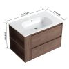 30" Wall Mounting Bathroom Vanity With Gel Sink (BVB005530BNO)