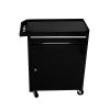 Detachable 4 Drawer Tool Chest with Bottom Cabinet and one Adjustable Shelf--Black