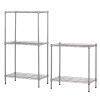 Changeable Assembly Floor Standing Carbon Steel Storage Rack Silver RT