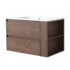 30" Wall Mounting Bathroom Vanity With Gel Sink (BVB005530BNO)