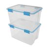 54Qt Gasket Box Plastic Blue Aquarium Set of 4 BPA-free Phthalate-free