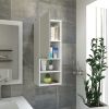 Mila Bathroom Cabinet; Two Internal Shelves; Two External Shelves; Single Door -White