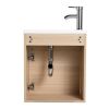 Wall Mounted Bathroom Vanity With Sink 17 Inch For Small Bathroom-BVC03216AWO