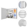 Oman Medicine Cabinet; Three Internal Shelves; Single Door; Two External Shelves -White