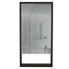 Mariana Medicine Cabinet; One External Shelf; Single Door Mirror Two Internal Shelves -Black