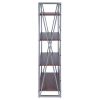 Isa 4-Tier Shelf; Graphite & Walnut