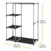 Spacemaker Garment Rack; Resin; Fabric and Metal; Silver and Black