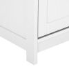 Modern Tower Tall Storage Cabinet with Doors & Drawer Wooden Floor Cabinet Home Furniture White