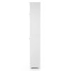 Modern Tower Tall Storage Cabinet with Doors & Drawer Wooden Floor Cabinet Home Furniture White