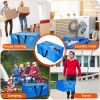 4Pcs Moving Bags Heavy Duty Container Reusable Plastic Totes Blue Moving Bin Zippered Storage Bag