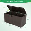 105 Gallon All Weather Large Deck Box Lockable Storage Container