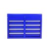 Detachable 4 Drawer Tool Chest with Bottom Cabinet and one Adjustable Shelf--Blue