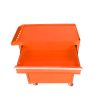 Detachable 4 Drawer Tool Chest with Bottom Cabinet and one Adjustable Shelf--Orange