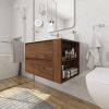 30" Wall Mounting Bathroom Vanity With Gel Sink (BVB005530BNO)