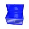 Detachable 4 Drawer Tool Chest with Bottom Cabinet and one Adjustable Shelf--Blue