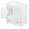 30" Bathroom Vanity with Sink;  Combo;  Cabinet with Doors and Drawer;  Solid Frame and MDF Board;  White