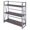 Isa 3-Tier Shelf; Graphite & Walnut