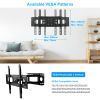 Full Motion TV Wall Mount Swivel Tilt TV Wall Rack Support 37-70' TV Wall Mount Max VESA Up To 600x400mm