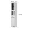 Modern Tower Tall Storage Cabinet with Doors & Drawer Wooden Floor Cabinet Home Furniture White