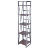 Isa 5-Tier Shelf; Graphite & Walnut