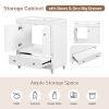 30" Bathroom Vanity with Sink;  Combo;  Cabinet with Doors and Drawer;  Solid Frame and MDF Board;  White