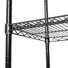 Black 5-Tier Rolled Wire Shelving Unit (36"W x 76"H x 18"D)