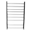 10-Tier 50-Pair-of-Shoes Adjustable Steel & Plastic Shoe Rack Black & Silver RT