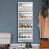 4 Drawer Shoe Cabinet, 4Tier Shoe Rack Storage Organizer, White Color