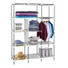 69" High-Leg Non-Woven Fabric Assembled Cloth Wardrobe Gray Simple Closet Shelves;  Closet Storage Organizer;  Extra Strong and Durable RT