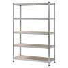 5-Tier Heavy Duty Steel Garage Storage Shelving Unit in Silver (48 in. W x 78 in. H x 24 in. D)