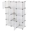 12-Cube Storage Shelf Cube Shelving Bookcase Bookshelf Organizing Closet Toy Organizer Cabinet White Color YF